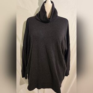 Cozy Black Cowl Turtleneck Sweater
